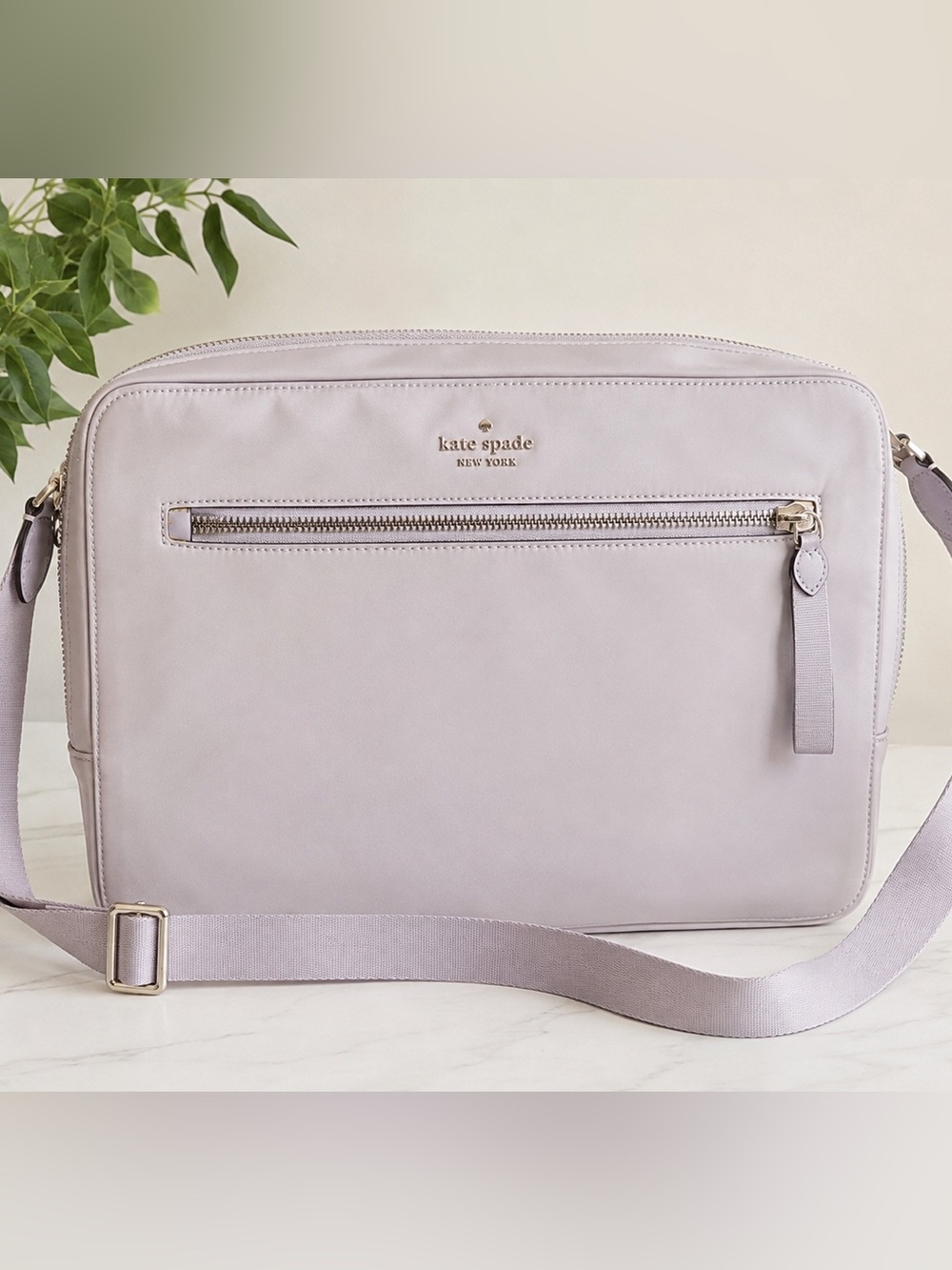kate spade Pale Pink Nylon Messenger Crossbody Bag